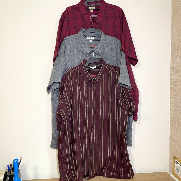Set of 3 Men's XXL Haggar Short Sleeve Button Down Shirts - Picture 1 of 15